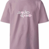 HAZLAR Unisex Round Neck Regular Fit Squid Games Pink Guard Print Purple Tshirt - Image 2