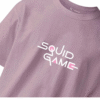 HAZLAR Unisex Round Neck Regular Fit Squid Games Pink Guard Print Purple Tshirt - Image 4