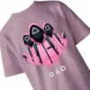 HAZLAR Unisex Round Neck Regular Fit Squid Games Pink Guard Print Purple Tshirt - Image 5