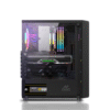 Ant Esports Elite 1100 Mid-Tower Computer Case/Gaming Cabinet - Black | Support ATX, M-ATX, ITX | Pre- Installed 3 x 120mm Front and 1 x 120mm Rear Rainbow Fans - Image 12