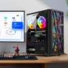 Ant Esports Elite 1100 Mid-Tower Computer Case/Gaming Cabinet - Black | Support ATX, M-ATX, ITX | Pre- Installed 3 x 120mm Front and 1 x 120mm Rear Rainbow Fans - Image 17