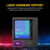 Ant Esports Elite 1100 Mid-Tower Computer Case/Gaming Cabinet - Black | Support ATX, M-ATX, ITX | Pre- Installed 3 x 120mm Front and 1 x 120mm Rear Rainbow Fans - Image 5