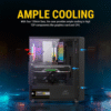 Ant Esports Elite 1100 Mid-Tower Computer Case/Gaming Cabinet - Black | Support ATX, M-ATX, ITX | Pre- Installed 3 x 120mm Front and 1 x 120mm Rear Rainbow Fans - Image 7