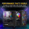 Ant Esports Elite 1100 Mid-Tower Computer Case/Gaming Cabinet - Black | Support ATX, M-ATX, ITX | Pre- Installed 3 x 120mm Front and 1 x 120mm Rear Rainbow Fans - Image 9