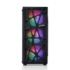Ant Esports Elite 1100 Mid-Tower Computer Case/Gaming Cabinet - Black | Support ATX, M-ATX, ITX | Pre- Installed 3 x 120mm Front and 1 x 120mm Rear Rainbow Fans - Image 10